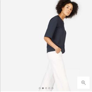 Everlane goweave back zip tee